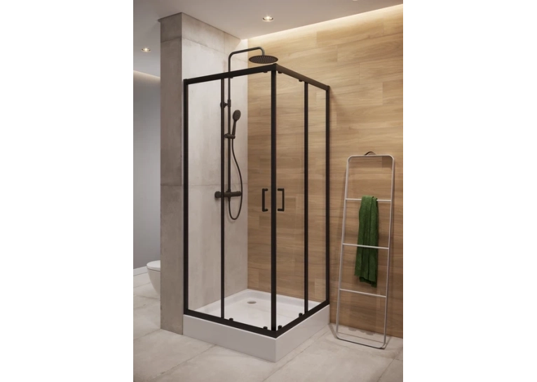 Квадратная душевая кабина Cersanit BRASCO 80x80x190 + Поддон 80x80x16 + панель (S168-007+S204-011)