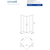 Квадратная душевая кабина Cersanit BRASCO 90x90x190 Поддон 90x90x16 + панель (S168-008+S204-012)