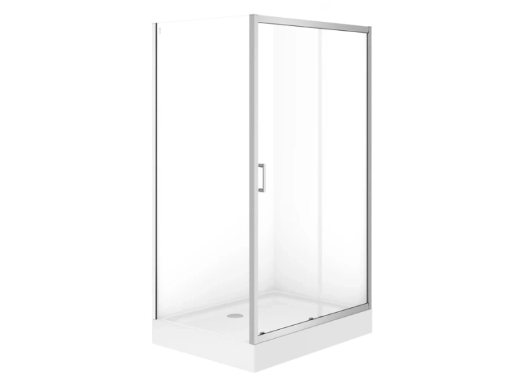 Прямоугольная душевая кабина Cersanit BRASCO 120х90х190 хром с поддоном и панелью (S168-014+S204-028)