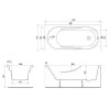 Ванна акриловая Cersanit MITO 150 x 70 прямоугольная  (TK001-018) + ножки PW01/S906-001