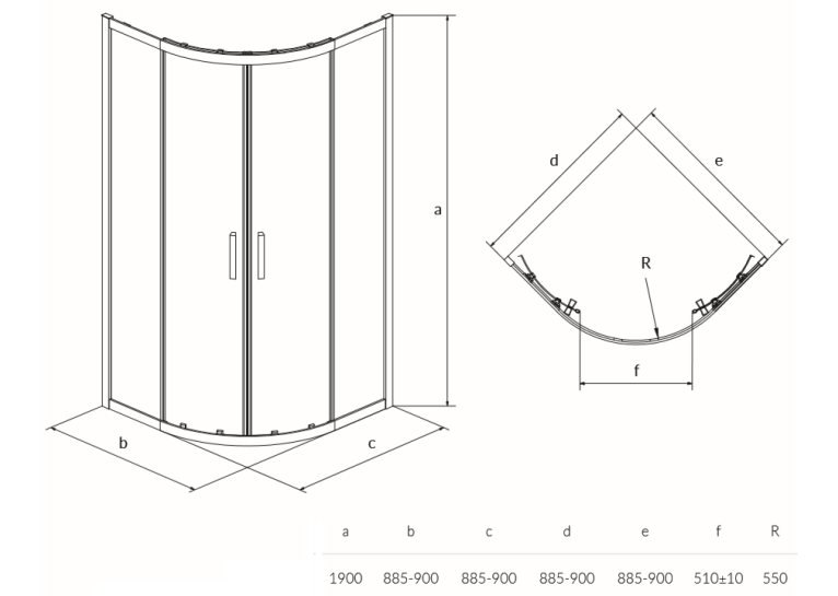 Душова кабіна Cersanit ZIP 90x90 (S154-002)