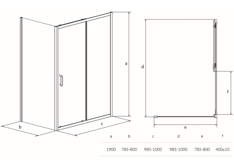  Душова кабіна Cersanit ZIP 100x80 (S154-003)