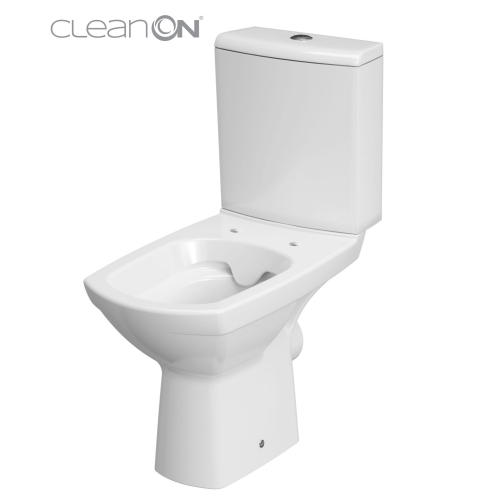 Унитаз-компакт Cersanit CARINA CLEAN ON  011, 3/5 л, горизонтальный выпуск (дюропласт, микролифт) CCKZ1012973941