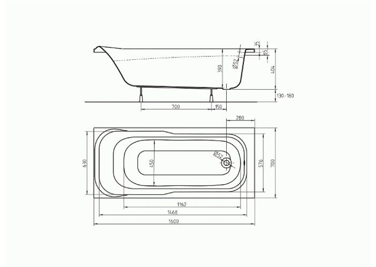  Ванна акрилова KOLO SENSA 170 XWP357000N