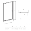 Двері душової кабіни Cersanit ARTECO PIVOT 80x190 S157-007