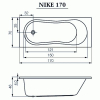  Ванна Cersanit ABS NIKE 170 X 70 S301-249