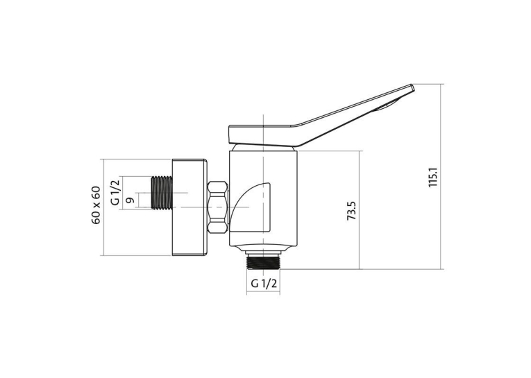 Смеситель для душа Cersanit CROMO S951-036