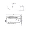 Ванна акриловая Cersanit LANA 140 x 70 прямоугольная S301-160