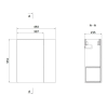 Шафка для раковини Cersanit LARGA 50x22, біла S932-110-DSM+Раковина Cersanit LARGA 50х22см, меблева біла EW K677-005, S932-110-DSM+K677-005
