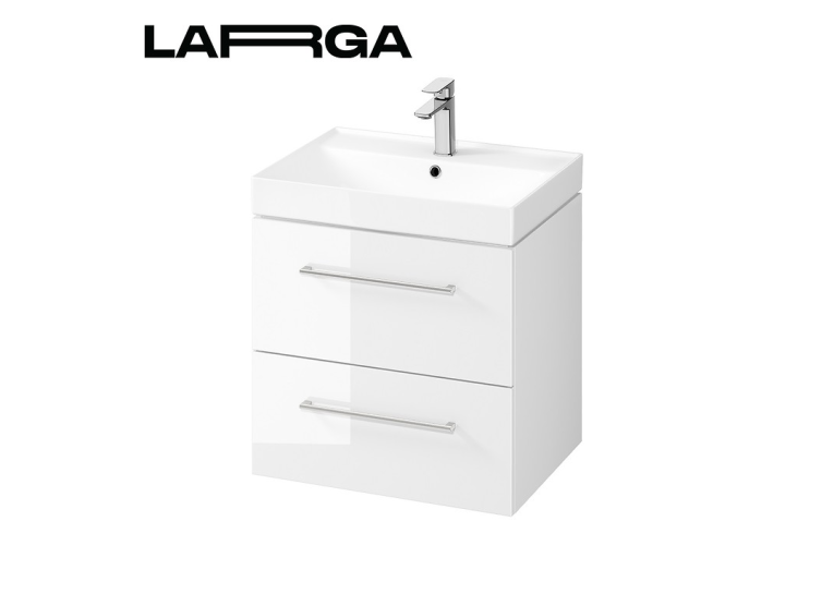 Шафка для раковини Cersanit LARGA 60x57 см, біла S932-070 + Раковина Cersanit LARGA 60см, меблева біла K120-009