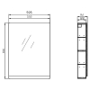 Зеркальный шкафчик Cersanit MODUO 60 (S929-018) белый